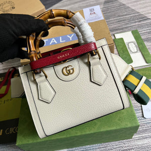 Gucci 702732 Gucci Diana Mini Tote Bag White leather - Default Title - View 1