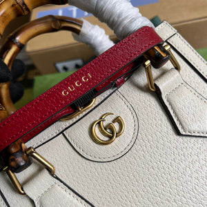 Gucci 702732 Gucci Diana Mini Tote Bag White leather - Default Title - View 6