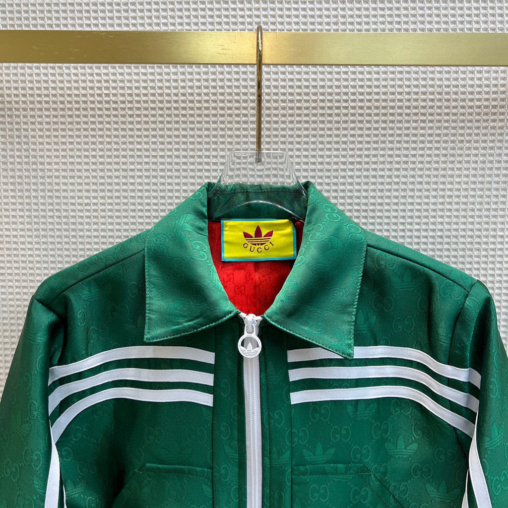 Gucci 702986 adidas x Gucci jacquard jacket for women