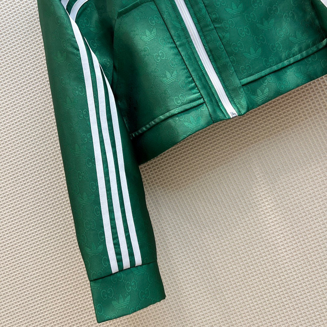 Gucci 702986 adidas x Gucci jacquard jacket for women