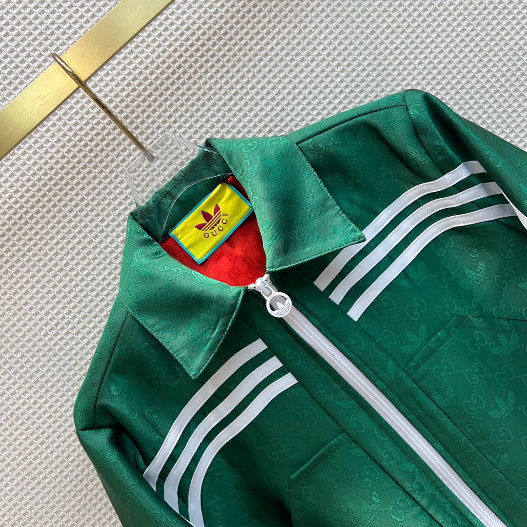 Gucci 702986 adidas x Gucci jacquard jacket for women