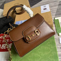 Gucci 703848 Gucci Horsebit 1955 Mini Bag Brown - Default Title - View 1