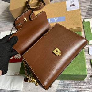 Gucci 703848 Gucci Horsebit 1955 Mini Bag Brown - Default Title - View 7