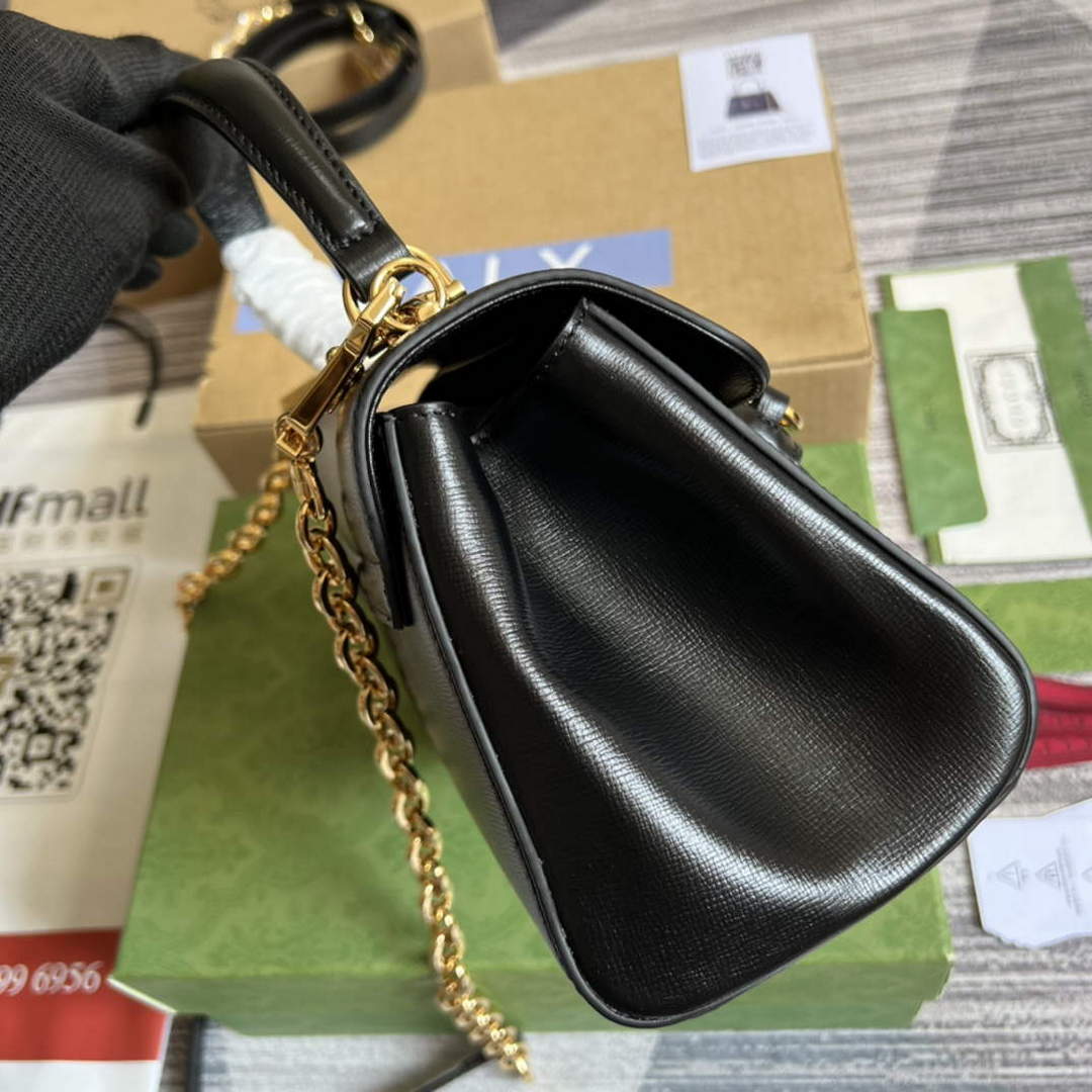 Gucci 703848 Gucci Horsebit 1955 Mini Bag Black