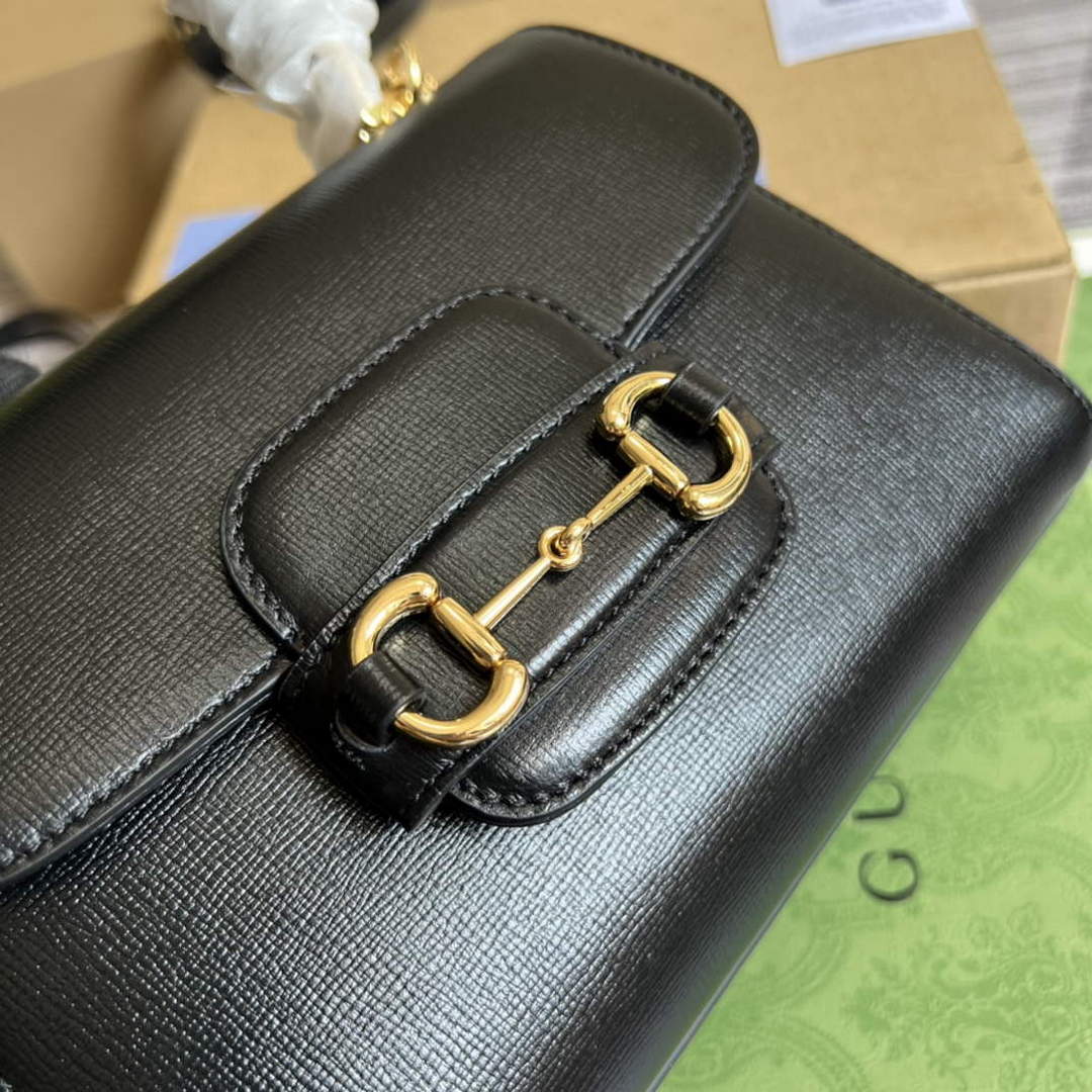 Gucci 703848 Gucci Horsebit 1955 Mini Bag Black - Default Title - View 5