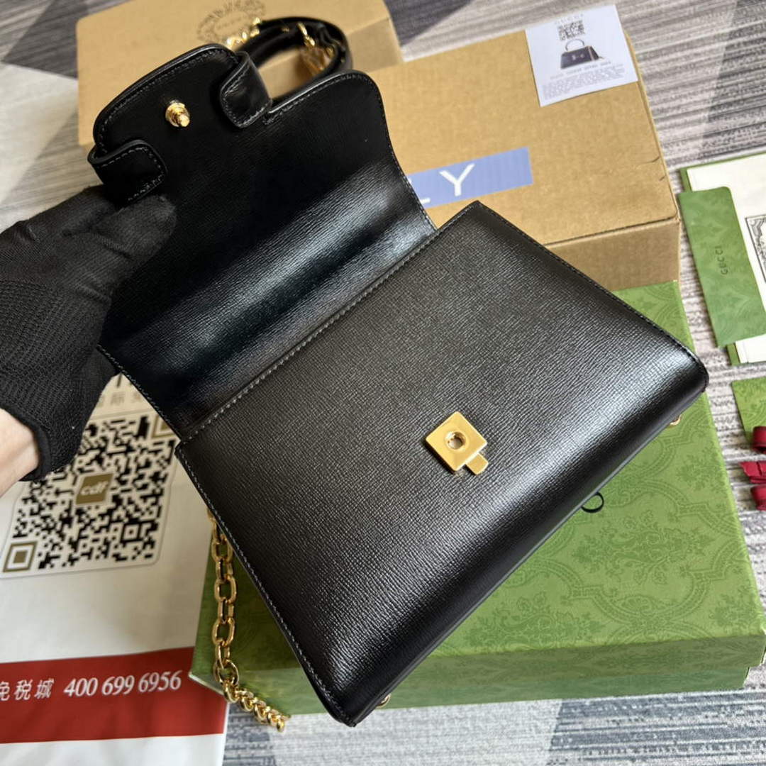 Gucci 703848 Gucci Horsebit 1955 Mini Bag Black - Default Title - View 7