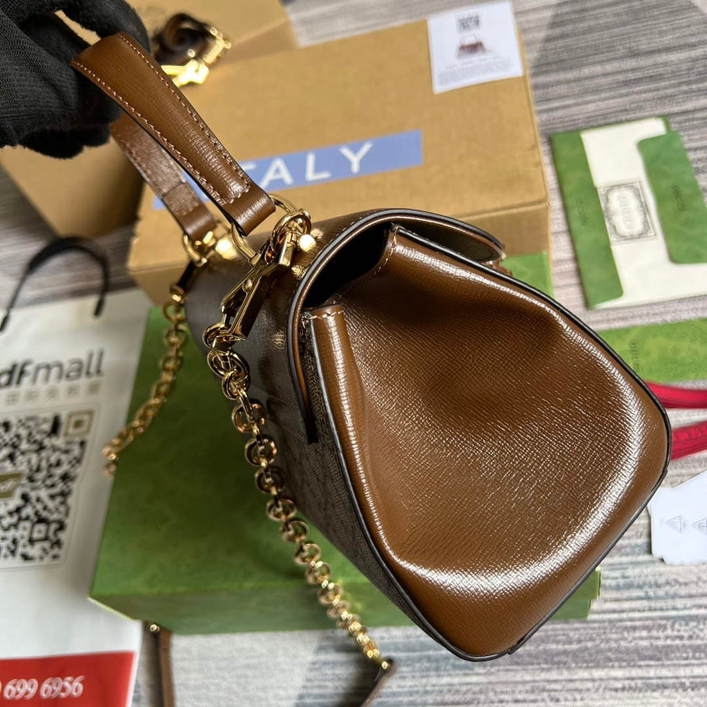 Gucci 703848 Gucci Horsebit 1955 Mini Bag Beige brown