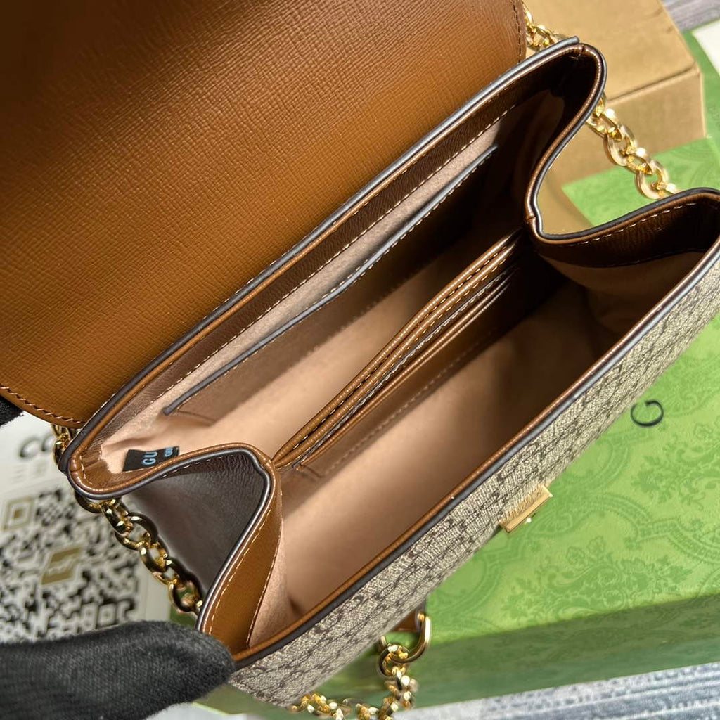 Gucci 703848 Gucci Horsebit 1955 Mini Bag Beige brown
