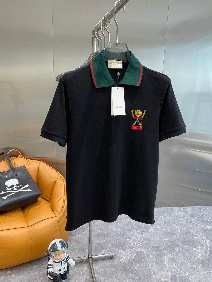 Gucci 713997 Cotton jersey polo with animal print Men's G66730