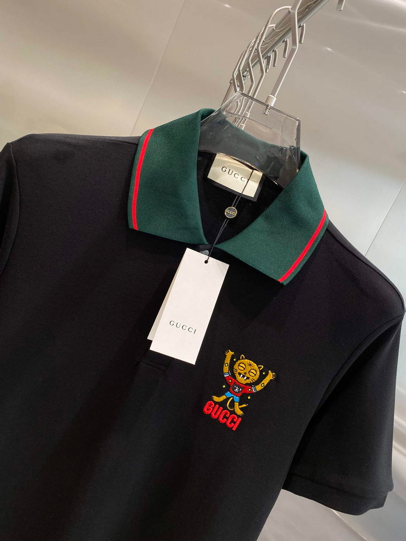 Gucci 713997 Cotton jersey polo with animal print Men's G66730