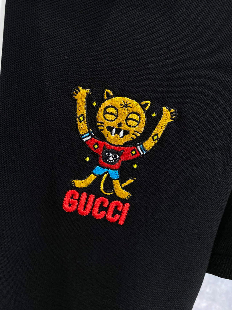 Gucci 713997 Cotton jersey polo with animal print Men's G66730