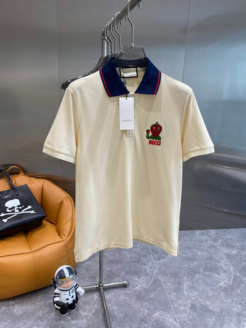 Gucci 713997 Cotton jersey polo with animal print Men's G66731