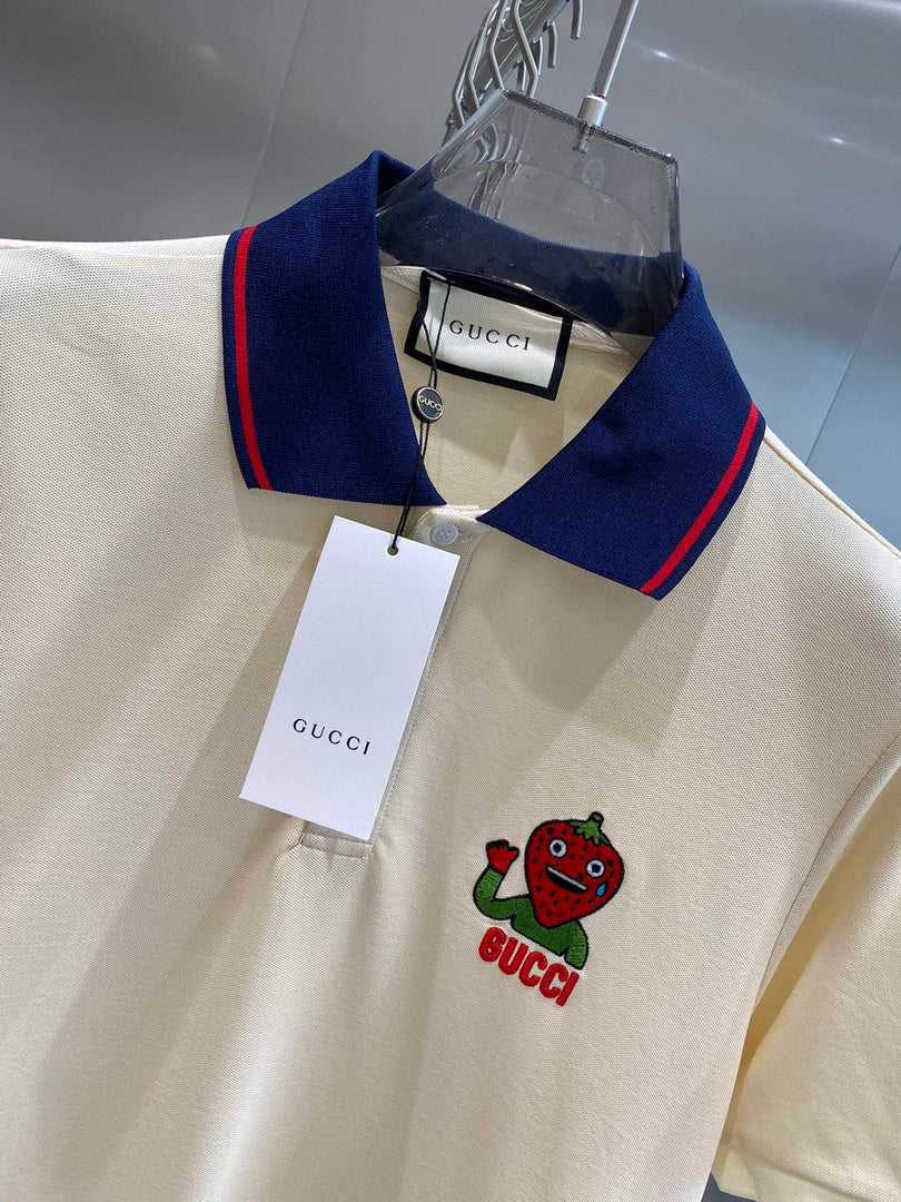 Gucci 713997 Cotton jersey polo with animal print Men's G66731