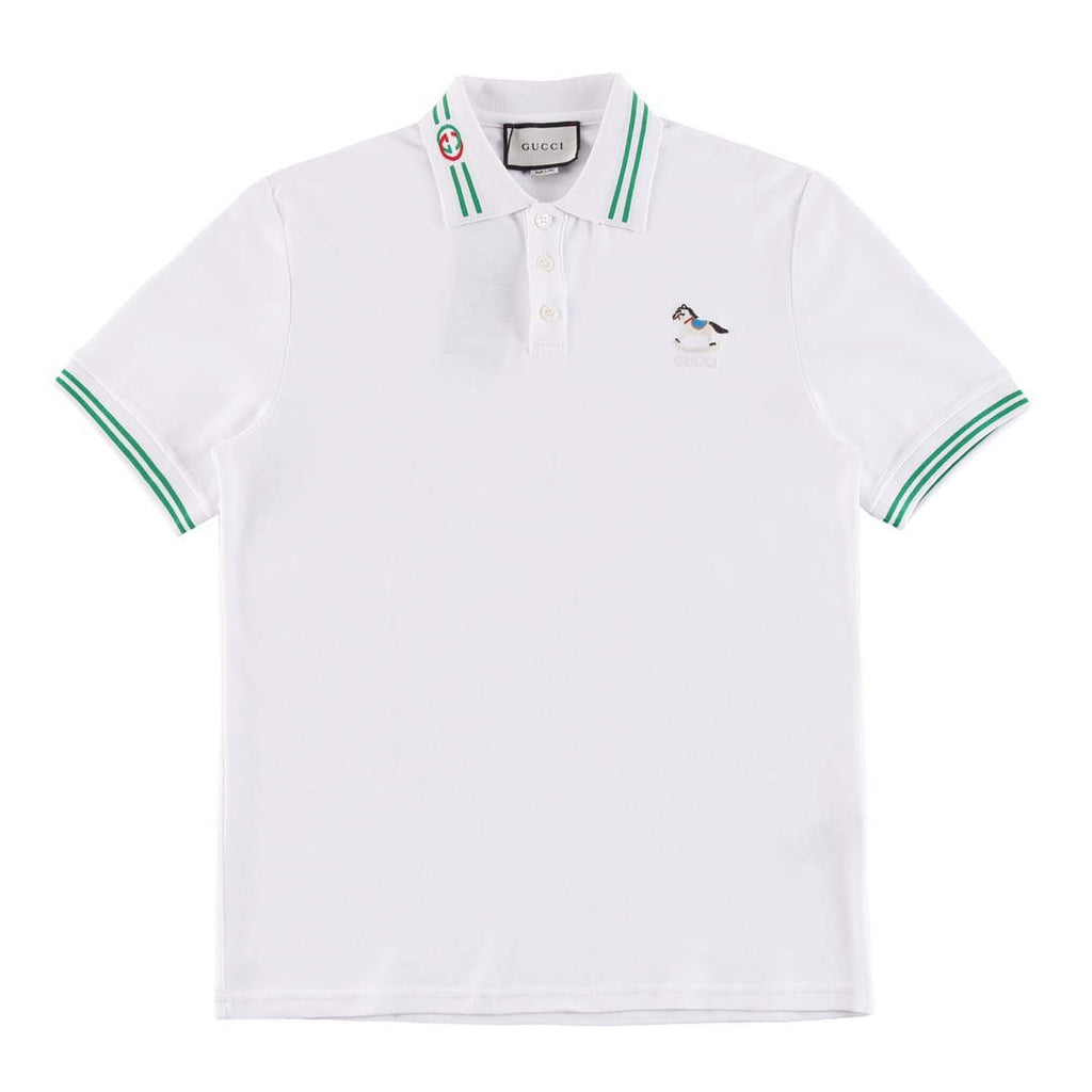 Gucci 713997 Cotton jersey polo with animal print Men's G66732