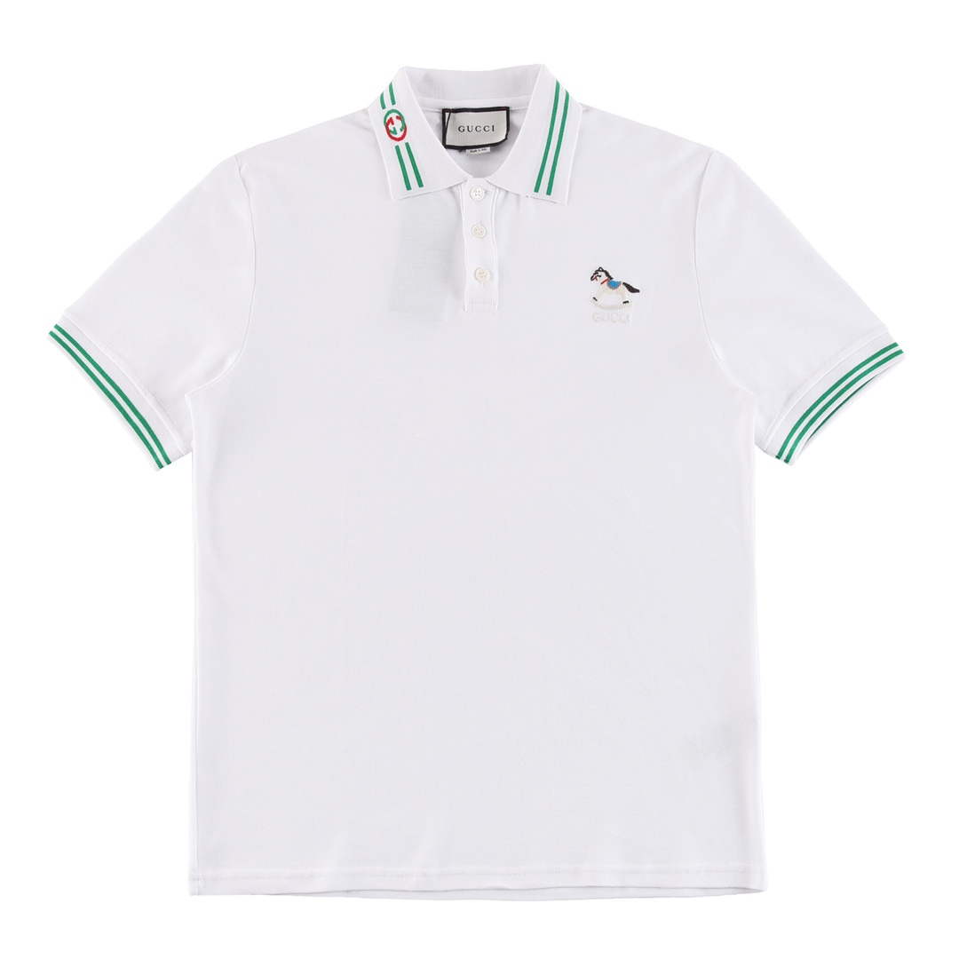 Gucci 713997 Cotton jersey polo with animal print Men's G66732