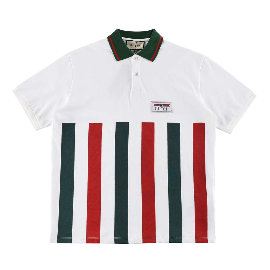 Gucci 713997 Cotton jersey polo with animal print Men's G66733