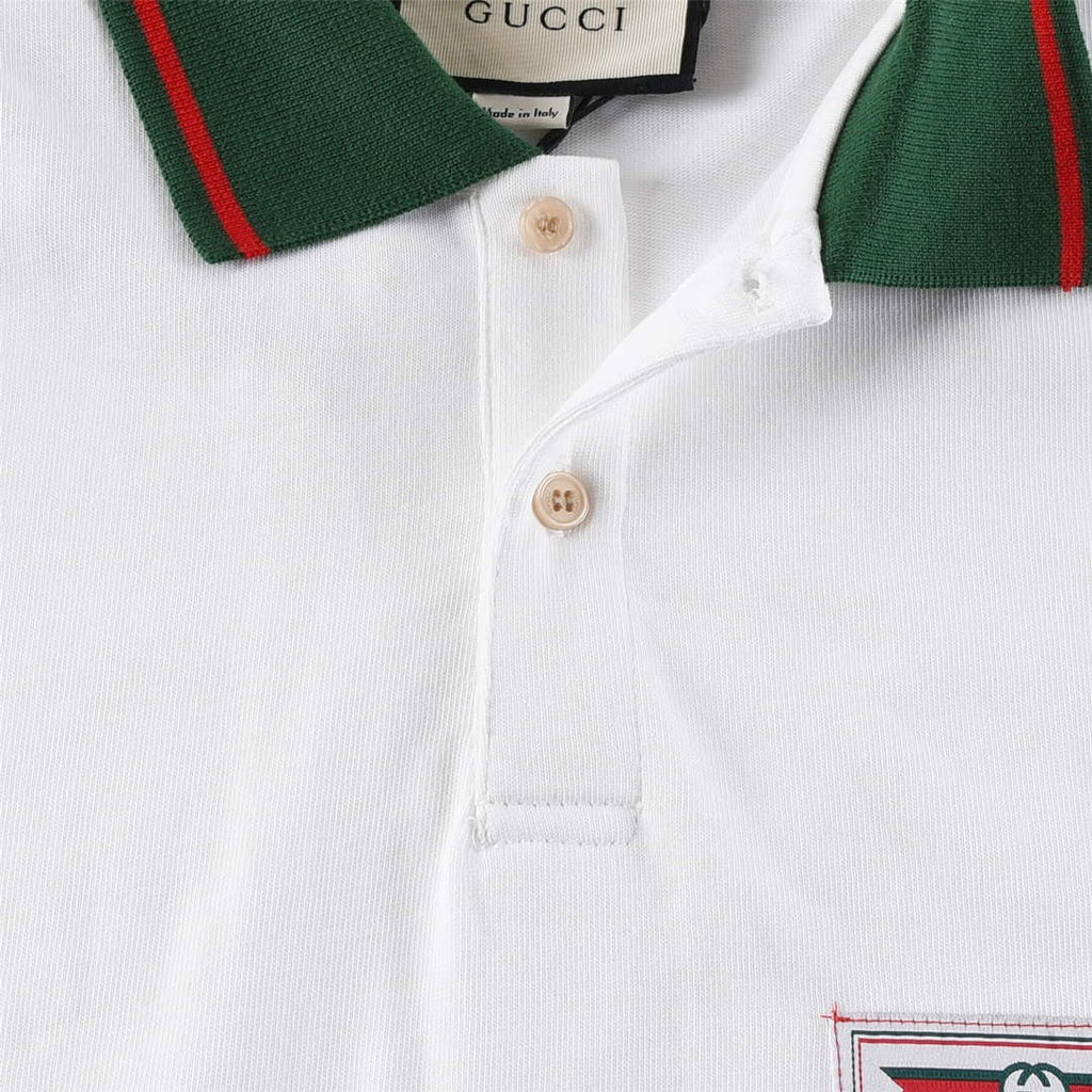 Gucci 713997 Cotton jersey polo with animal print Men's G66733