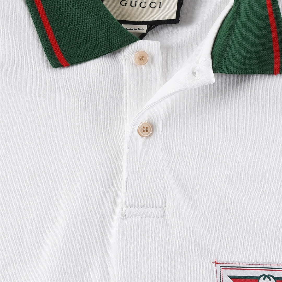 Gucci 713997 Cotton jersey polo with animal print Men's G66733