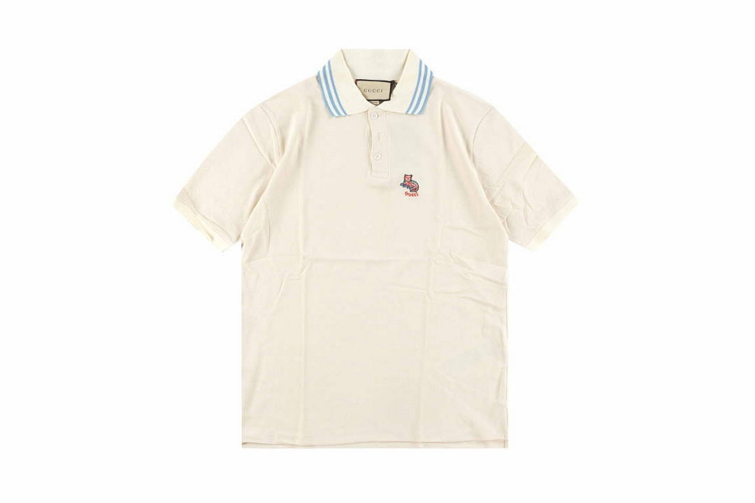 Gucci 713997 Cotton jersey polo with animal print Men's G66734