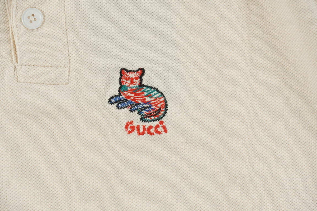 Gucci 713997 Cotton jersey polo with animal print Men's G66734