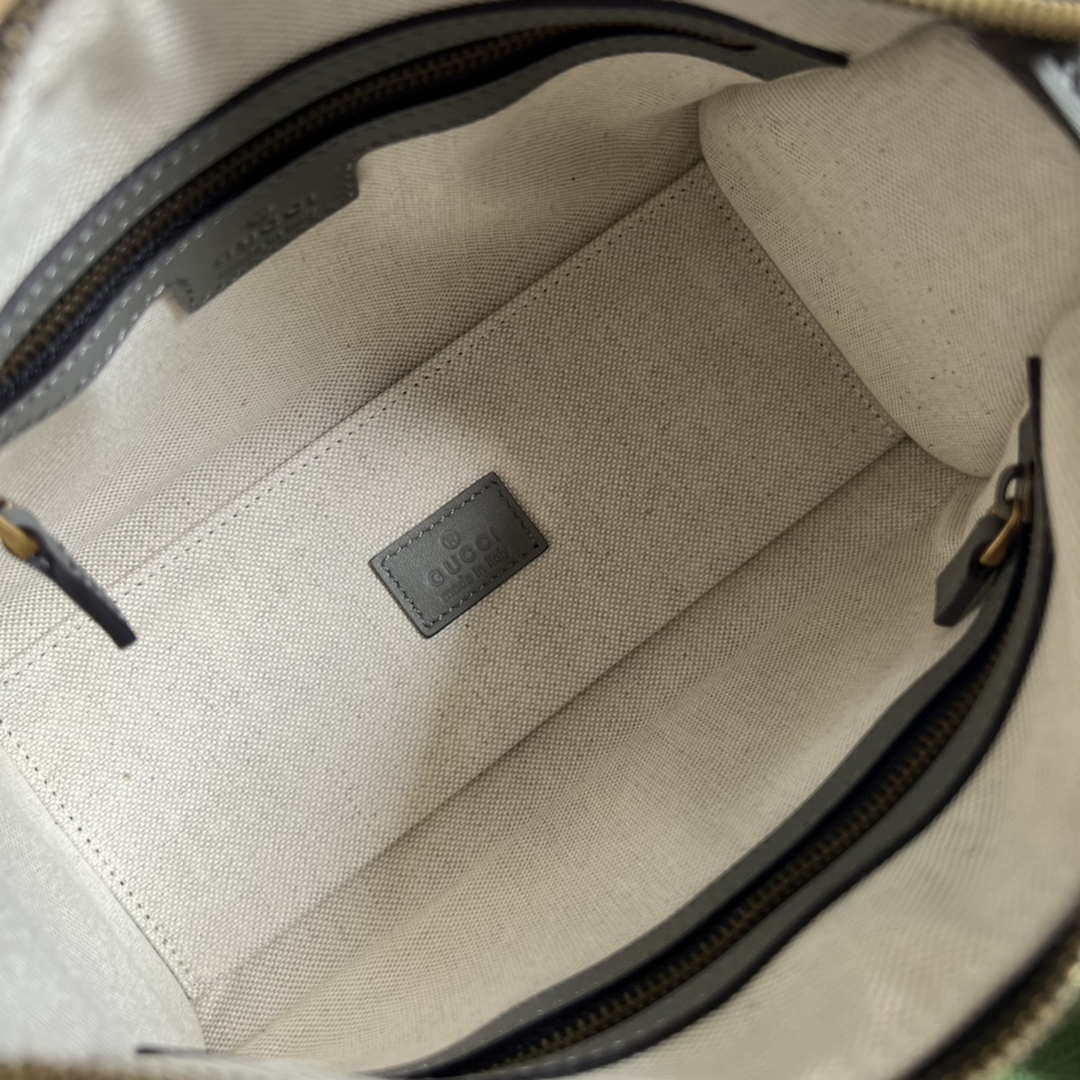 Gucci 715771 Mini canvas top handle bag Gray and Black Original GG canvas - Default Title - View 9