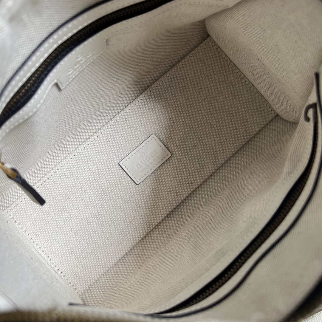 Gucci 715771 Mini canvas top handle bag White and Black Original GG canvas - Default Title - View 9