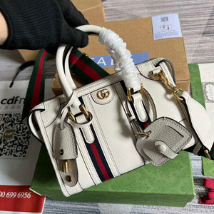 Gucci 715771 Mini top handle bag with Double G White - Default Title - View 4