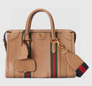 Gucci 715772 Small top handle bag with Double G Brown - Default Title - View 1