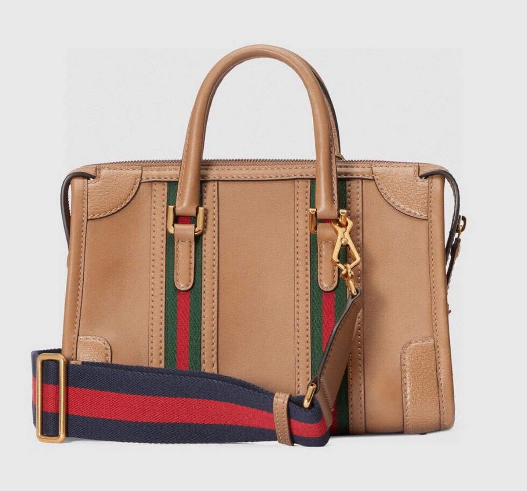 Gucci 715772 Small top handle bag with Double G Brown - Default Title - View 3
