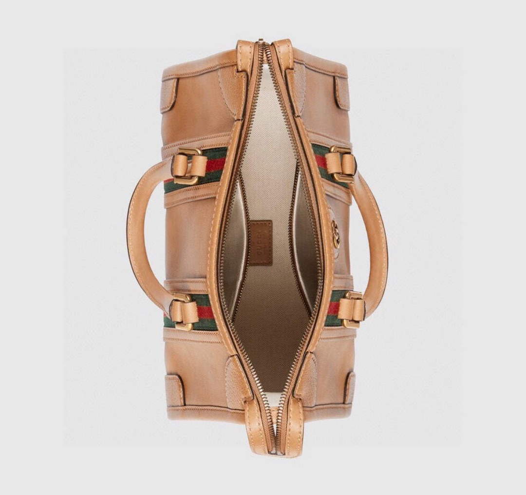 Gucci 715772 Small top handle bag with Double G Brown - Default Title - View 6