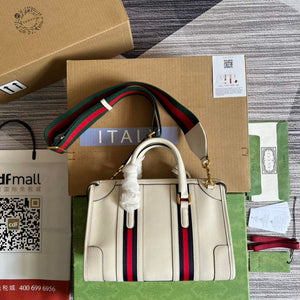 Gucci 715772 Small top handle bag with Double G White - Default Title - View 2