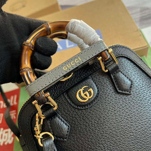 Gucci 715775 Gucci Diana Mini Tote Bag Black leather - Default Title - View 5