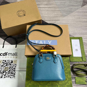Gucci 715775 Gucci Diana Mini Tote Bag Blue leather - Default Title - View 1