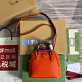 Gucci 715775 Gucci Diana Mini Tote Bag Orange leather