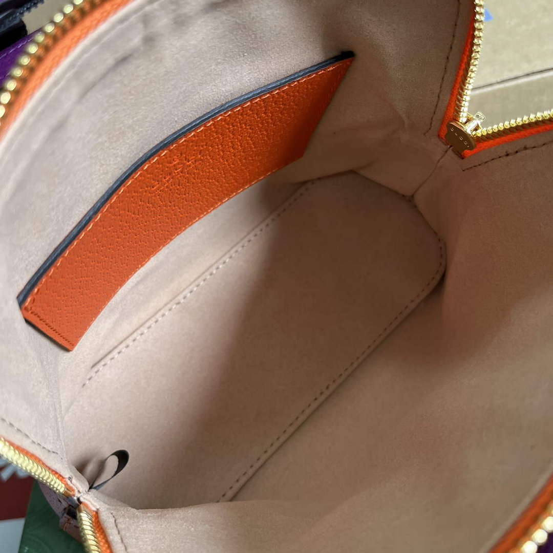 Gucci 715775 Gucci Diana Mini Tote Bag Orange leather - Default Title - View 9