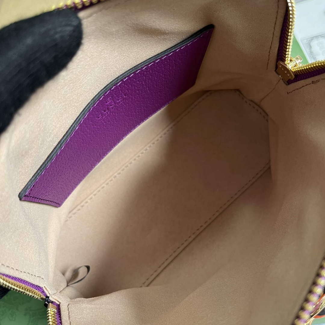Gucci 715775 Gucci Diana Mini Tote Bag Purple leather - Default Title - View 9