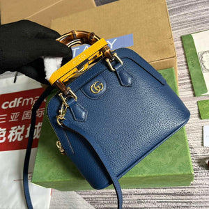 Gucci 715775 Gucci Diana Mini Tote Bag Royal blue leather - Default Title - View 4