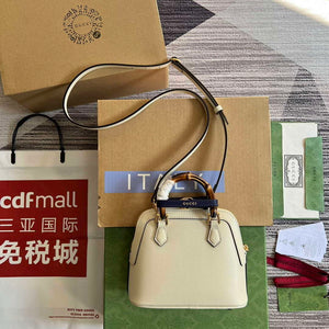 Gucci 715775 Gucci Diana Mini Tote Bag White leather - Default Title - View 3