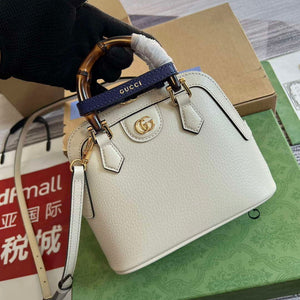 Gucci 715775 Gucci Diana Mini Tote Bag White leather - Default Title - View 1