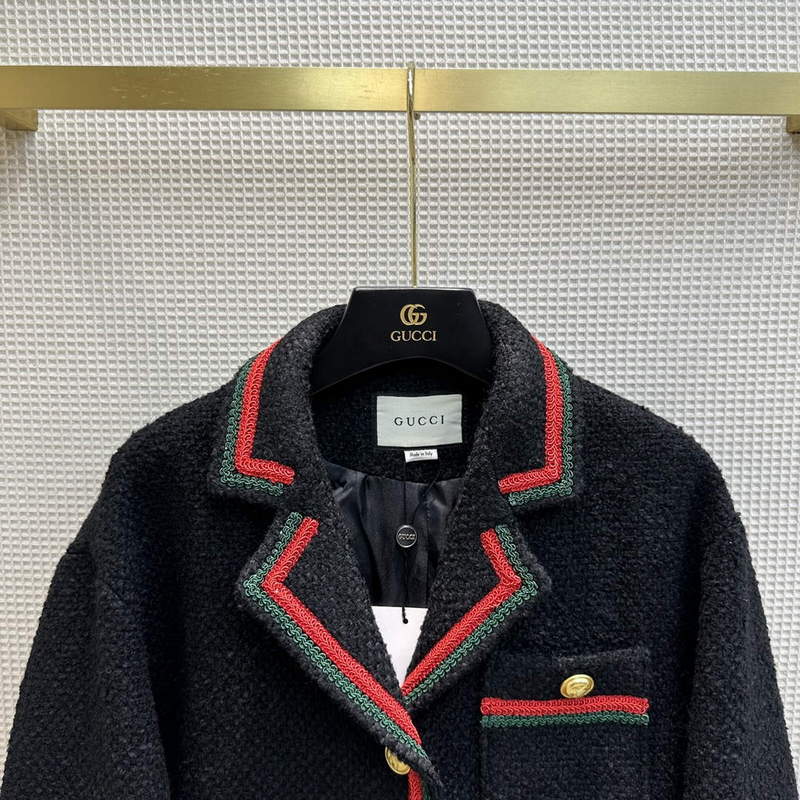 Gucci 718526 Women's Tweed Wool Coat G66852