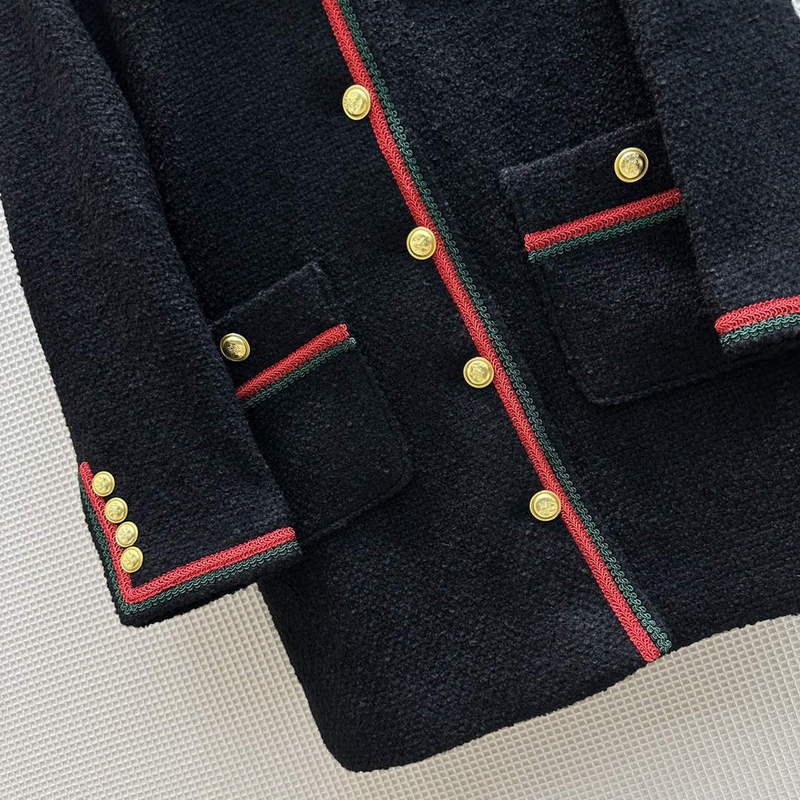 Gucci 718526 Women's Tweed Wool Coat G66852