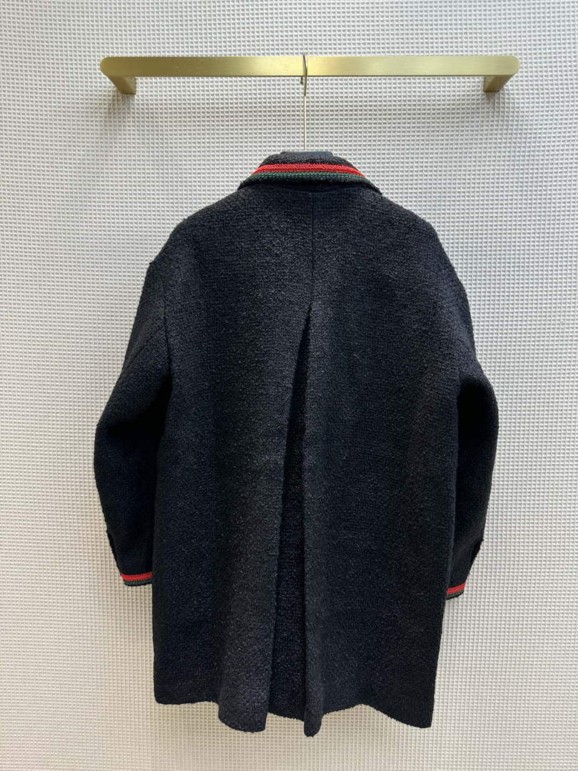 Gucci 718526 Women's Tweed Wool Coat G66852