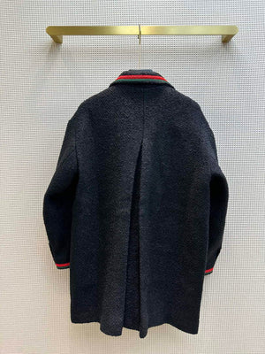 Gucci 718526 Women's Tweed Wool Coat G66852 - S - View 8