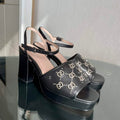Gucci 719844 Women's Lnterlocking G Studs Sandal G56234 - 35 - View 1