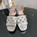 Gucci 719844 Women's Lnterlocking G Studs Sandal G56235 - 35 - View 1