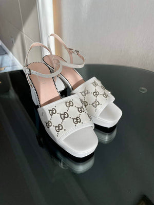 Gucci 719844 Women's Lnterlocking G Studs Sandal G56235 - 35 - View 2