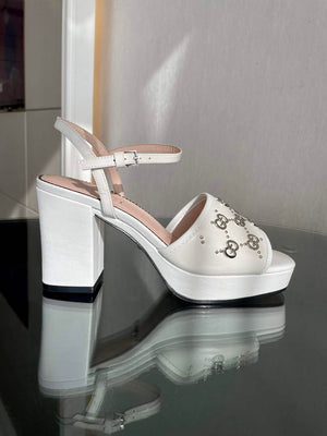 Gucci 719844 Women's Lnterlocking G Studs Sandal G56235 - 35 - View 3