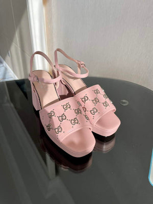 Gucci 719844 Women's Lnterlocking G Studs Sandal G56236 - 35 - View 1