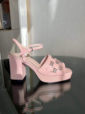 Gucci 719844 Women's Lnterlocking G Studs Sandal G56236 - 35 - View 4