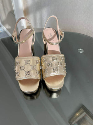 Gucci 719844 Women's Lnterlocking G Studs Sandal G56237 - 35 - View 1